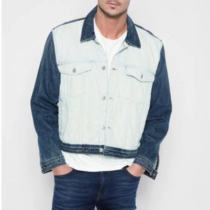 7FAM INSIDE OUT TRUCKER JACKET IN VINTAGE BLUE sz Medium